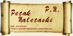 Petak Maletaški vizit kartica